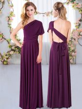  Sleeveless Ruching Criss Cross Quinceanera Dama Dress