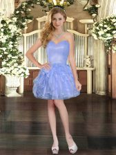  Organza Sleeveless Mini Length Homecoming Dress and Ruffles