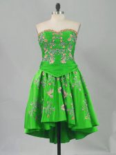  Embroidery Prom Dresses Lace Up Sleeveless Mini Length