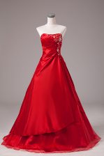 Custom Fit Wine Red Sleeveless Beading and Embroidery Floor Length Ball Gown Prom Dress