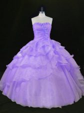  Floor Length Lavender Quinceanera Gowns Sleeveless