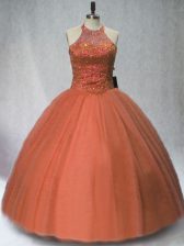 High Class Floor Length Ball Gowns Sleeveless Brown Quinceanera Dresses Lace Up