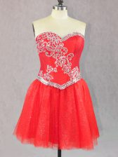Cute Sleeveless Beading Lace Up Evening Dress
