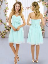  Sleeveless Hand Made Flower Lace Up Dama Dress for Quinceanera