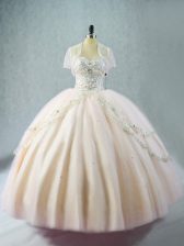 Classical Pink Sweetheart Neckline Beading 15th Birthday Dress Sleeveless Lace Up
