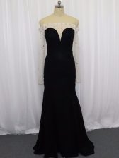  Long Sleeves Zipper Floor Length Beading Evening Dress