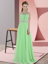 Hot Sale Sleeveless Beading Floor Length Homecoming Dress