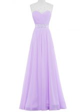  Lavender Backless Scoop Beading Dress for Prom Chiffon Sleeveless