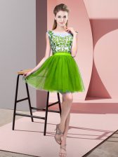  Sleeveless Mini Length Lace Zipper Court Dresses for Sweet 16 with 