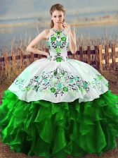  Sleeveless Organza Lace Up 15 Quinceanera Dress for Sweet 16 and Quinceanera