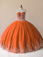 Spectacular Sleeveless Lace Up Floor Length Embroidery Sweet 16 Quinceanera Dress