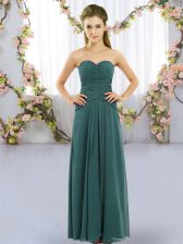  Sleeveless Ruching Lace Up Court Dresses for Sweet 16