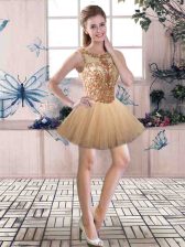High End Mini Length Ball Gowns Sleeveless Champagne Prom Dress Backless