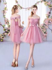  Sleeveless Belt Lace Up Quinceanera Dama Dress