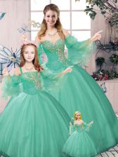 Latest Long Sleeves Beading and Ruching Lace Up Quinceanera Gowns