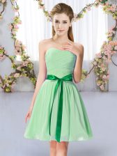  Sleeveless Belt Lace Up Quinceanera Dama Dress