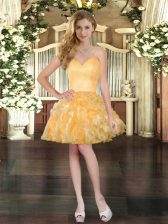 Glorious Sleeveless Ruffles Lace Up 