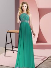 Low Price Chiffon Sleeveless Floor Length Prom Dress and Beading