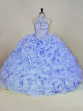  Ball Gowns Sleeveless Lavender Vestidos de Quinceanera Brush Train Lace Up