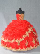 Fashionable Sleeveless Lace and Appliques and Pick Ups Lace Up Sweet 16 Dresses