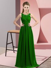  Sleeveless Beading and Appliques Zipper Quinceanera Court of Honor Dress