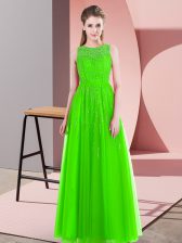  Floor Length Empire Sleeveless Prom Party Dress Side Zipper