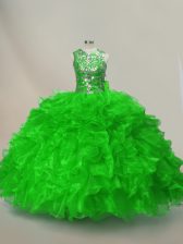  Sleeveless Ruffles and Sequins Floor Length Vestidos de Quinceanera