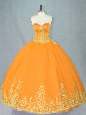  Gold Sleeveless Floor Length Beading Lace Up Sweet 16 Dress
