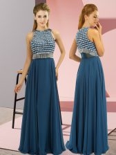  Chiffon Sleeveless Floor Length and Beading
