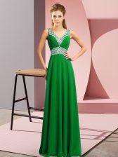  Chiffon Sleeveless Floor Length and Beading