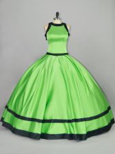 Designer Ball Gowns Ruching Quince Ball Gowns Zipper Satin Sleeveless Floor Length
