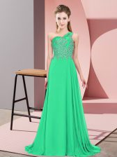 Suitable Sleeveless Beading Side Zipper Homecoming Dress