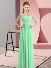 Exquisite Chiffon Sleeveless Floor Length Prom Dress and Beading
