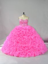 Most Popular Sleeveless Beading and Ruffles Lace Up 15 Quinceanera Dress