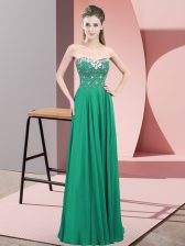  Floor Length Turquoise Prom Party Dress Sweetheart Sleeveless Zipper