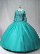  Long Sleeves Beading Lace Up Vestidos de Quinceanera