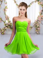 Affordable Sweetheart Lace Up Ruching Quinceanera Court of Honor Dress Sleeveless