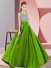 Fashion Beading Prom Evening Gown Backless Sleeveless Floor Length
