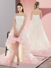 Traditional Sleeveless Appliques Lace Up Prom Evening Gown