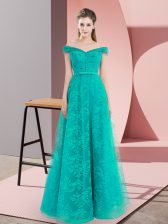 High Class Sleeveless Beading and Lace Lace Up Prom Party Dress