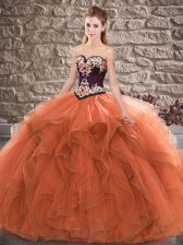  Sleeveless Beading and Embroidery Lace Up Sweet 16 Quinceanera Dress
