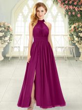  Ankle Length Empire Sleeveless Burgundy Homecoming Dress Zipper