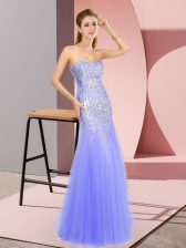 Best Selling Floor Length Column/Sheath Sleeveless Lavender Dress for Prom Zipper