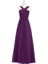 Best Selling Sleeveless Ruching Zipper Prom Evening Gown