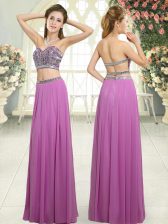 Colorful Sweetheart Sleeveless Chiffon Prom Party Dress Beading Backless