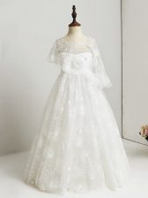  Scoop Flower Girl Dresses for Less Lace Side Zipper