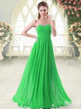 Attractive Sleeveless Zipper Floor Length Beading 