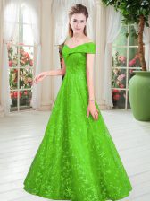 Glorious Floor Length A-line Sleeveless Homecoming Dress Lace Up