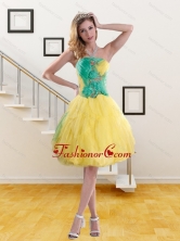2015 Discount Strapless Prom Dresses with Embroidery and Ruching XFNAO756TZBFOR
