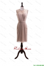 2016 Elegant Belt Short Prom Dresses with Knee Length DBEES253FOR